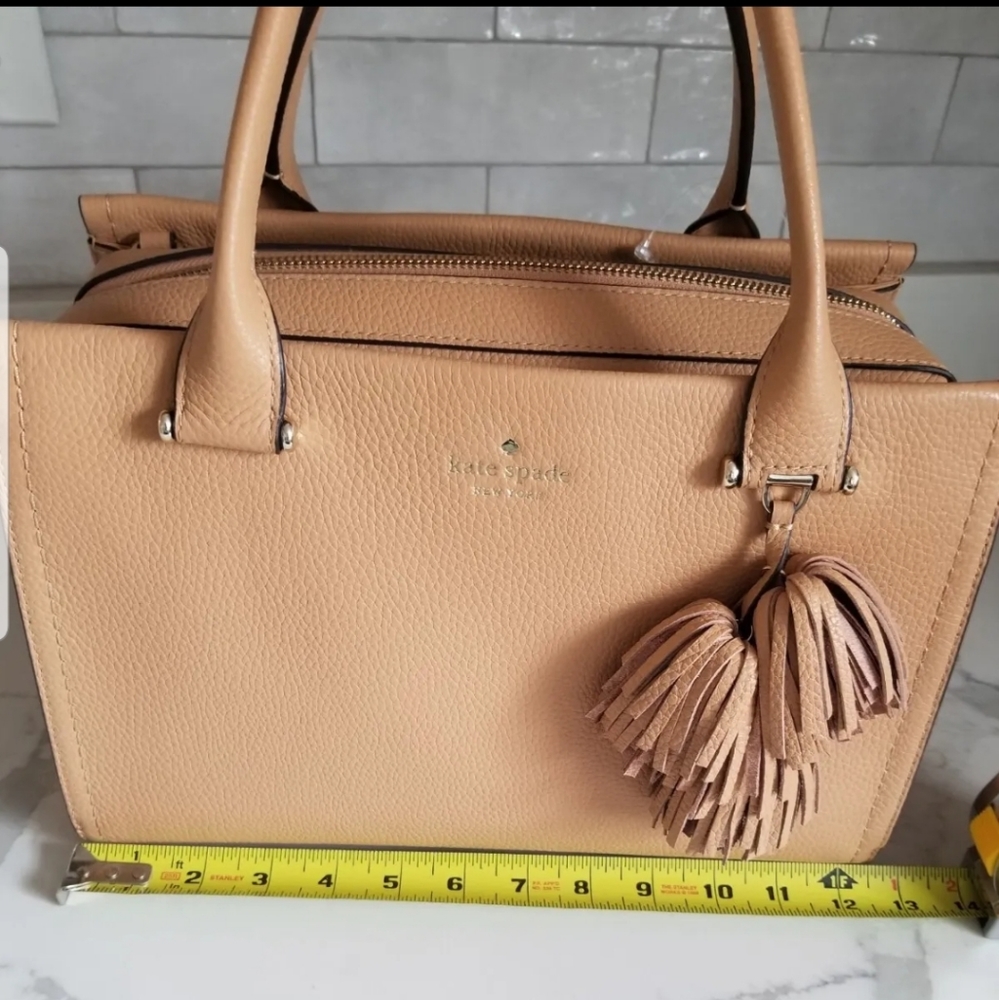SOLD! NWT KATE SPADE ♠️ MARYAM PALMER DRIVER PEBBLED LEATHER Tiramisu/Tan - Picture 11 of 16